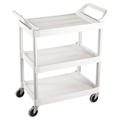 Utility/Service Carts, 200 lb, 33 5/8 X 18 5/8 X 37 3/4h, Off-White